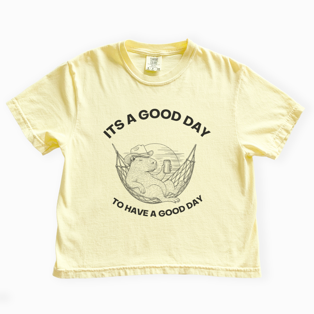 It's A Good Day To Have A Good Day - Comfort Colors Boxy Cropped Tee