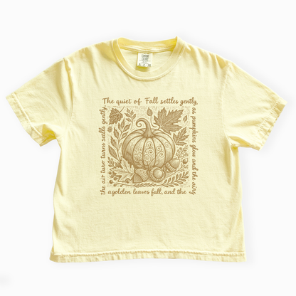 The Quiet Of Fall - Comfort Colors Boxy Cropped Tee