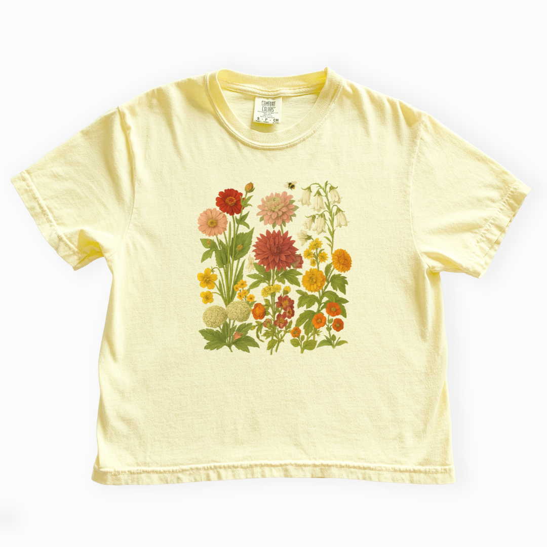 Secret Garden - Comfort Colors Boxy Cropped Tee