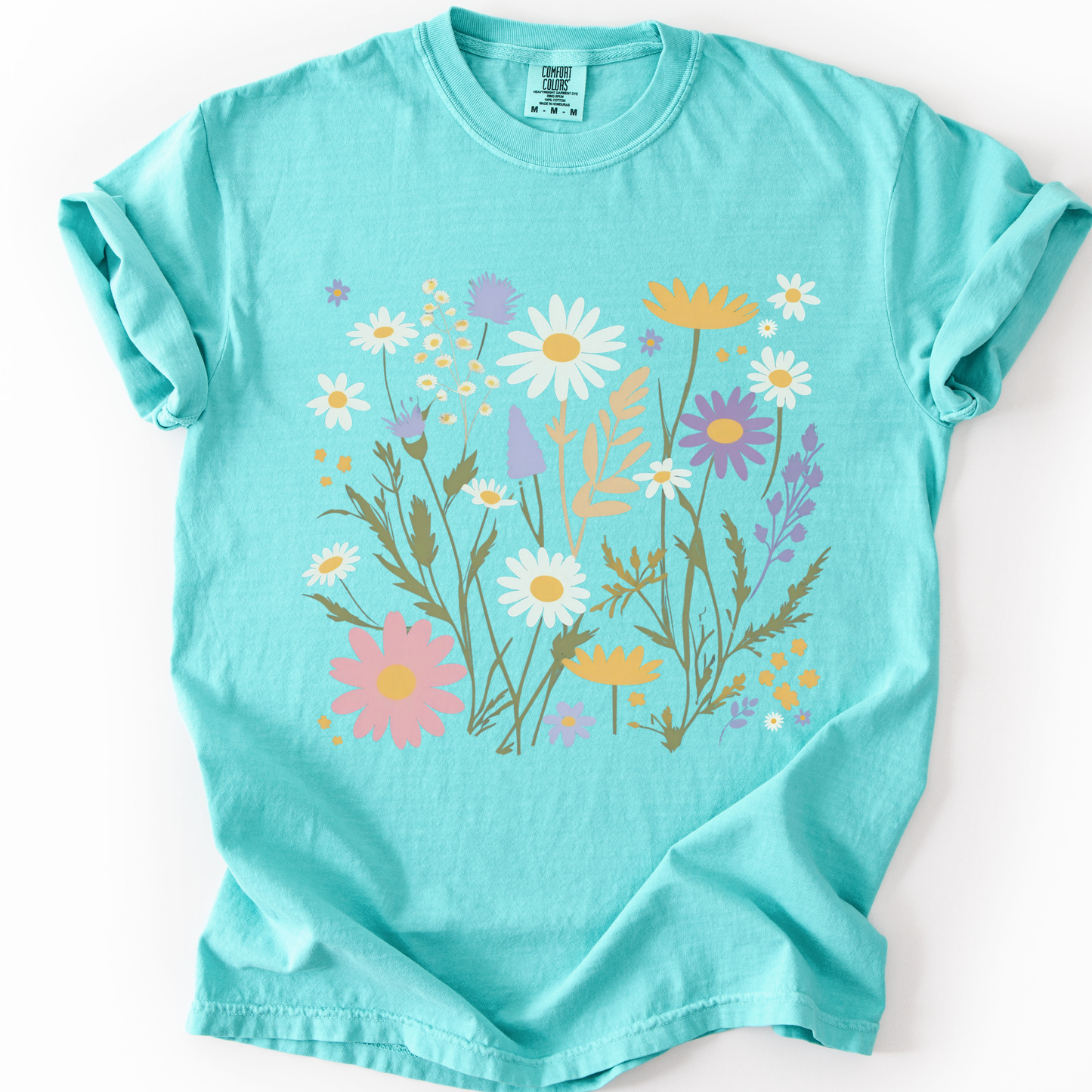 Flower Power Print - Comfort Colors Relaxed Fit Premium T Shirt
