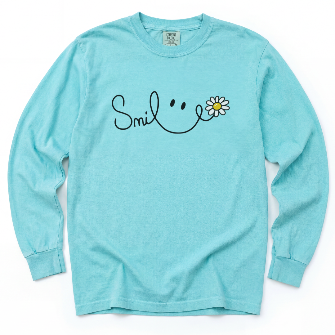 Smile - Comfort Colors Long Sleeve Premium T Shirt