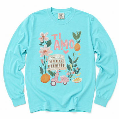 Ti Amo - Comfort Colors Long Sleeve Premium T Shirt