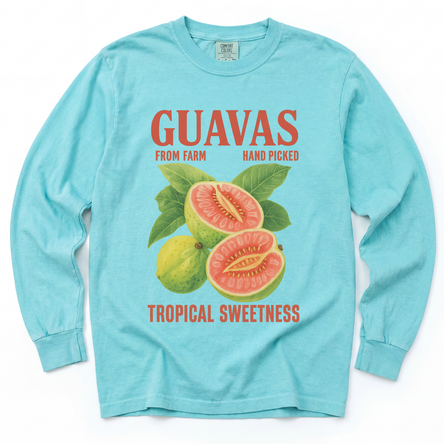 Guavas Tropical Sweetness Tee - Comfort Colors Premium Long Sleeve T Shirt