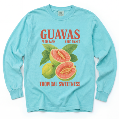 Guavas Tropical Sweetness Tee - Comfort Colors Premium Long Sleeve T Shirt