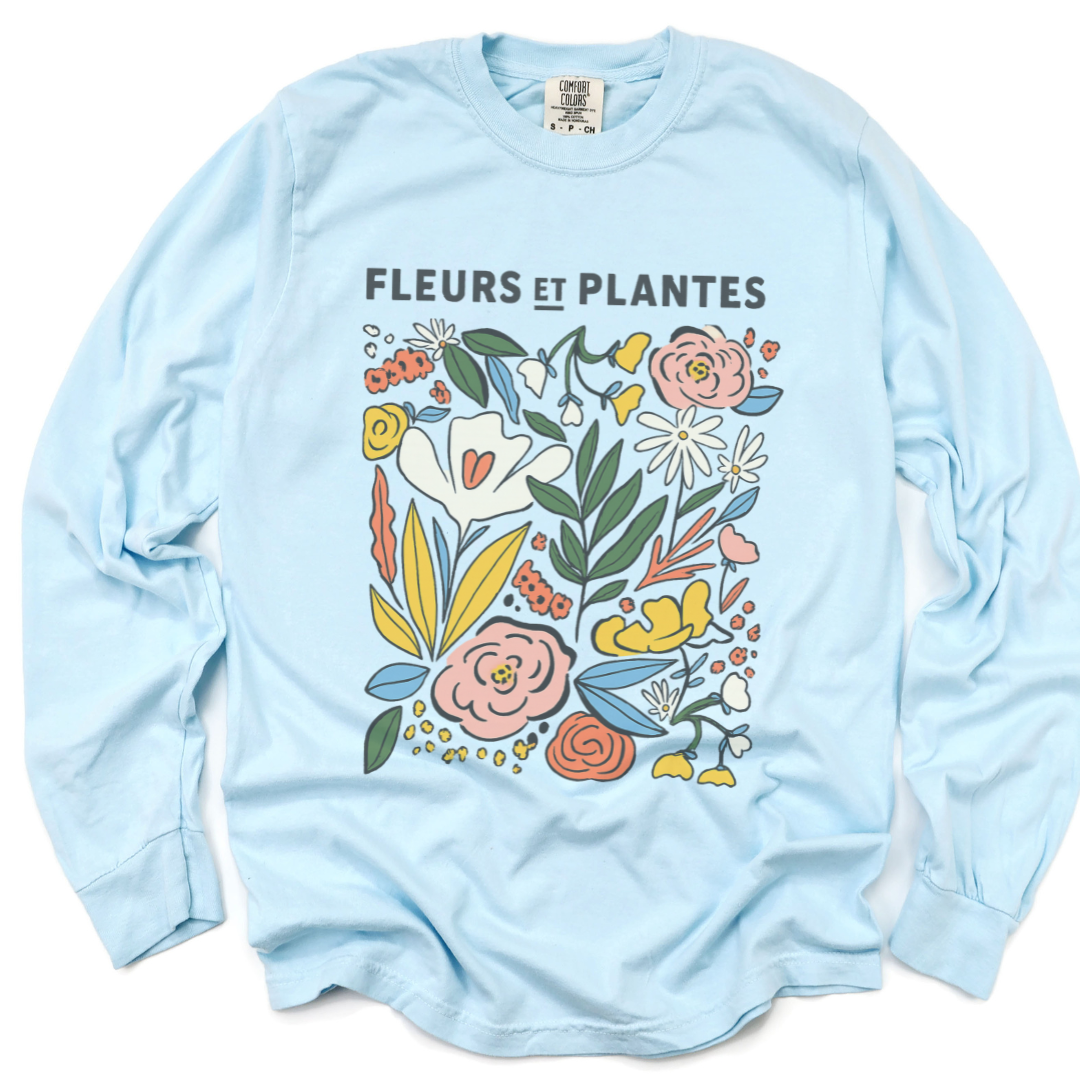 Fleurs Et Plantes - Comfort Colors Premium Long Sleeve T Shirt