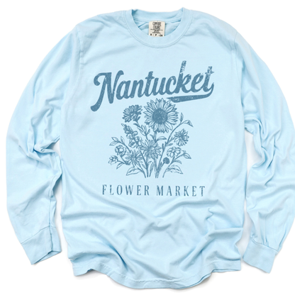 Nantucket Flower Market - Comfort Colors Premium Long Sleeve T Shirt