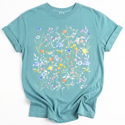Floral Medley -  Comfort Colors Relaxed Fit Premium T Shirt