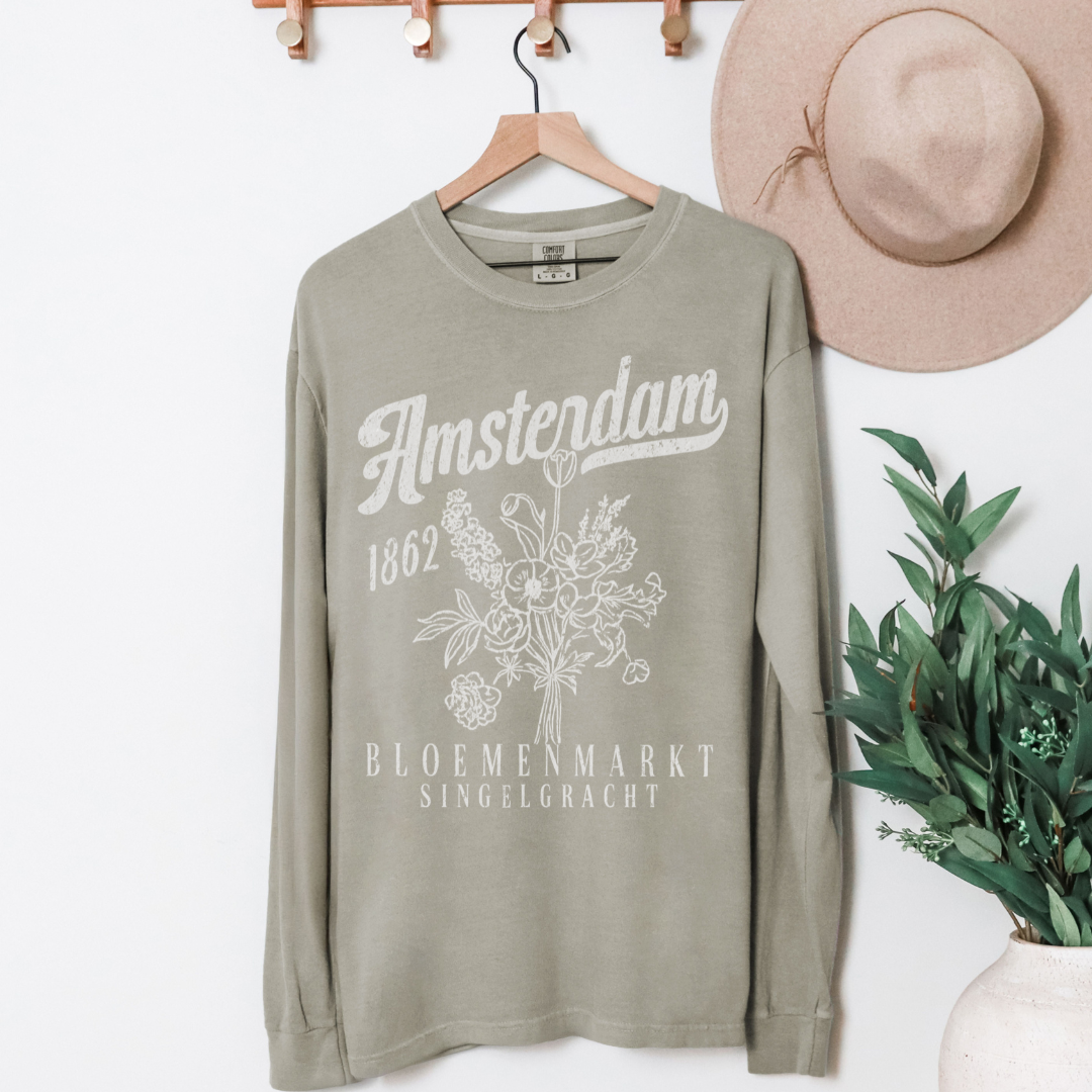Amsterdam - Comfort Colors Premium Long Sleeve T Shirt