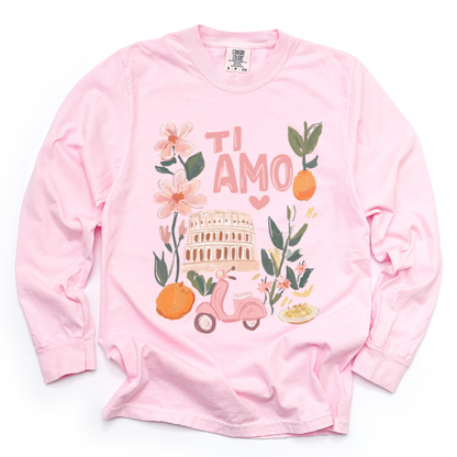 Ti Amo - Comfort Colors Long Sleeve Premium T Shirt