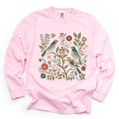 Folk Aviary - Comfort Colors Premium Long Sleeve T Shirt