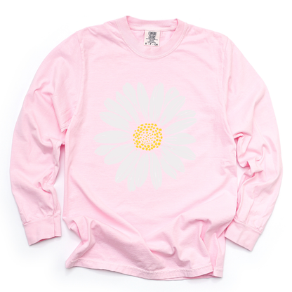 Daisy Flower - Comfort Colors Long Sleeve Premium T Shirt