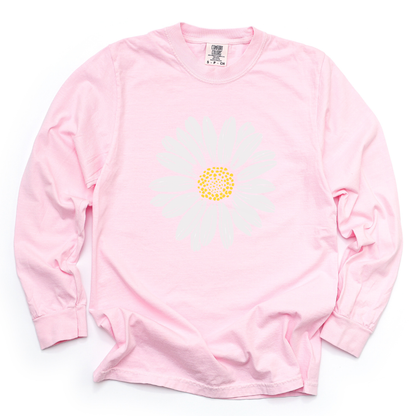 Daisy Flower - Comfort Colors Long Sleeve Premium T Shirt