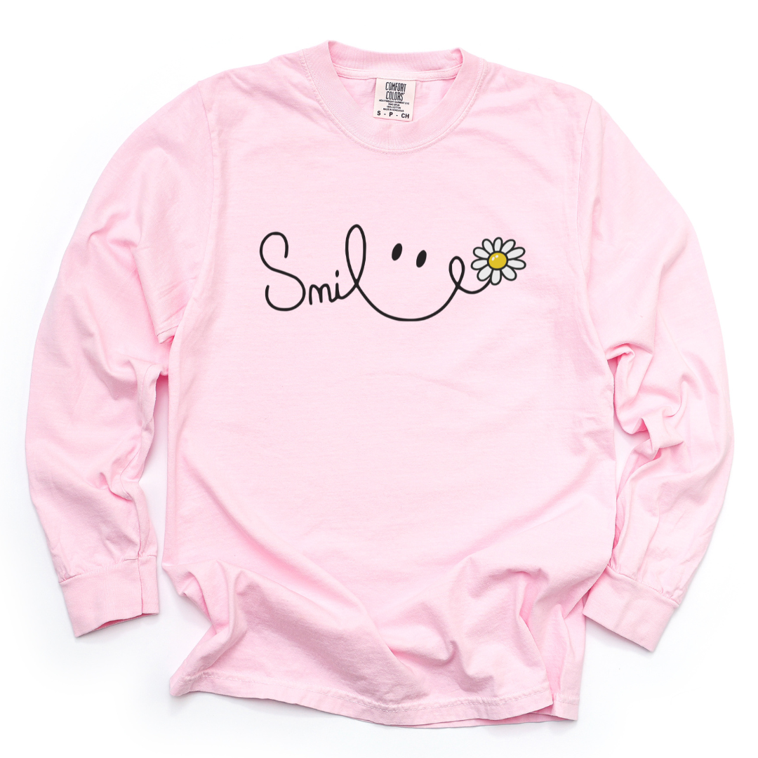 Smile - Comfort Colors Long Sleeve Premium T Shirt