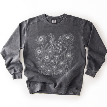 Petal Cartography - Comfort Colors Premium Heavyweight Sweatshirt