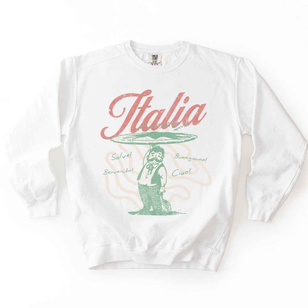 Greetings From Italia - Comfort Colors Premium Heavyweight Sweatshirt