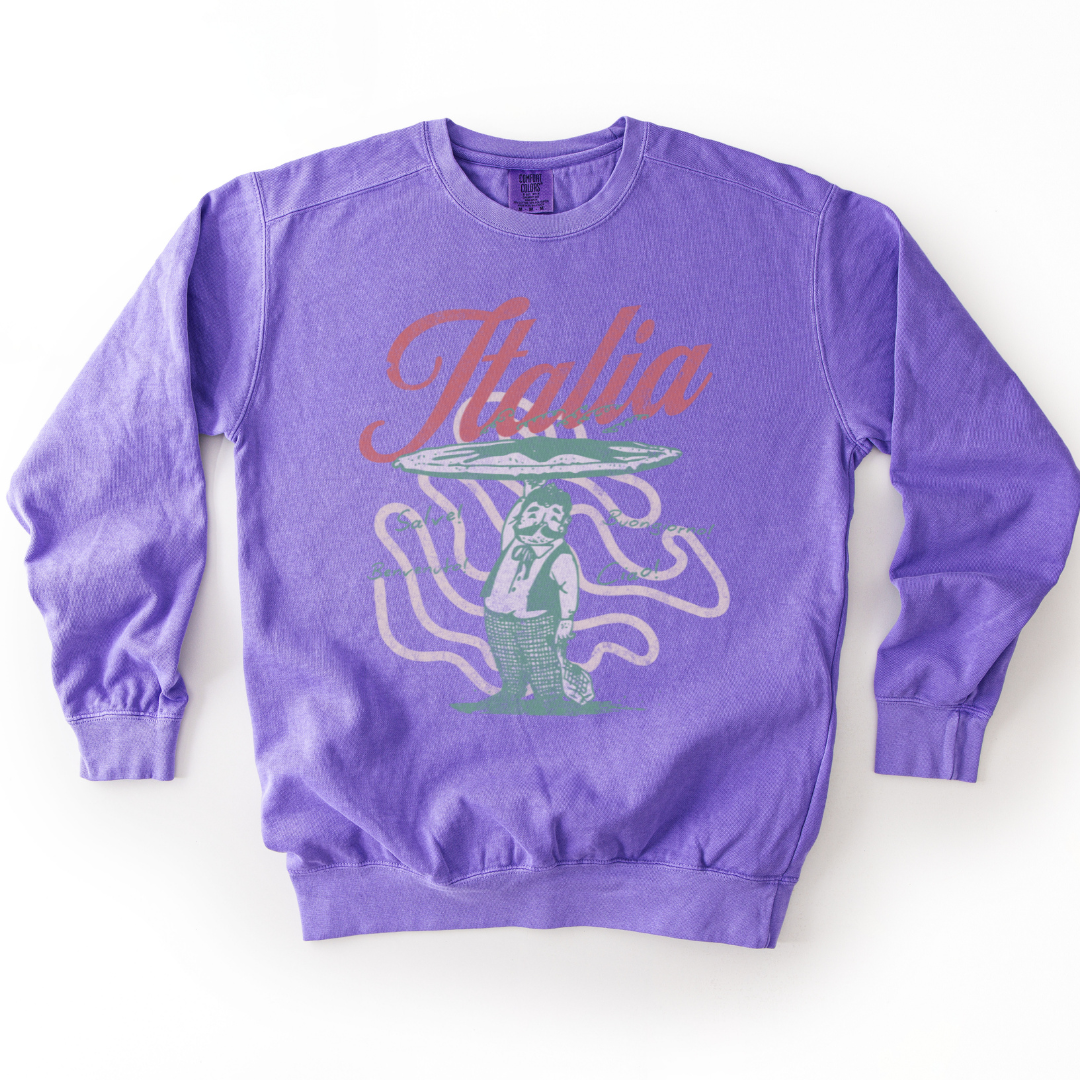 Greetings From Italia - Comfort Colors Premium Heavyweight Sweatshirt