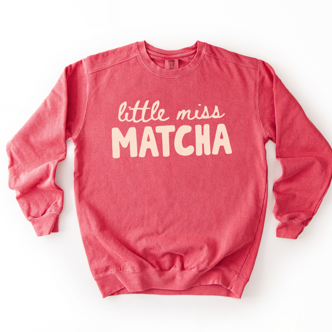 Little Miss Matcha - Comfort Colors Premium Heavyweight Sweatshirt