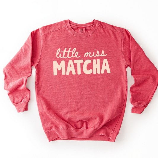 Little Miss Matcha - Comfort Colors Premium Heavyweight Sweatshirt