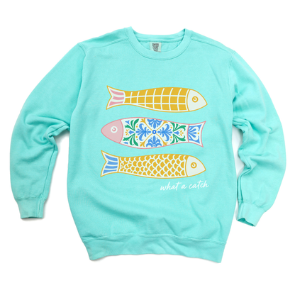 What A Catch - Comfort Colors Premium Heavyweight Sweatshirt