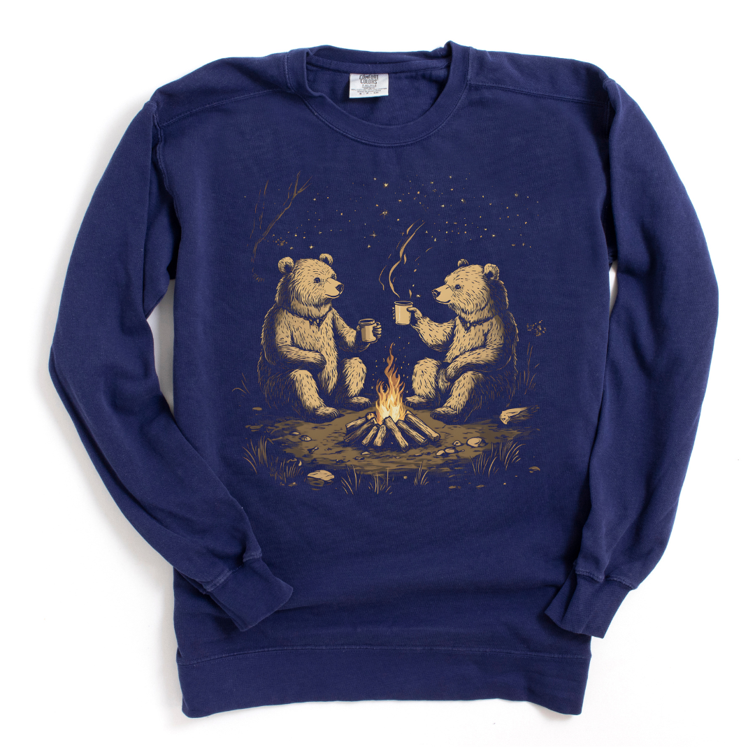 Camping Bears - Comfort Colors Premium Heavyweight Sweatshirt