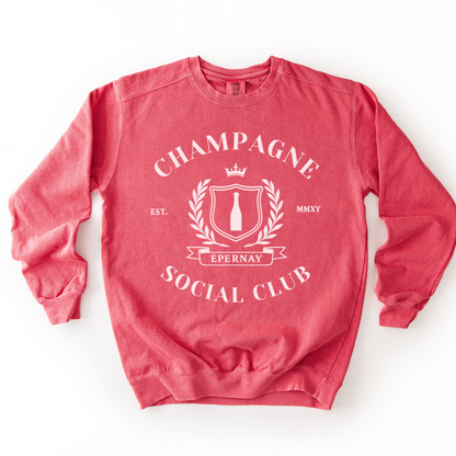 Champagne Social Club - Comfort Colors Premium Heavyweight Sweatshirt