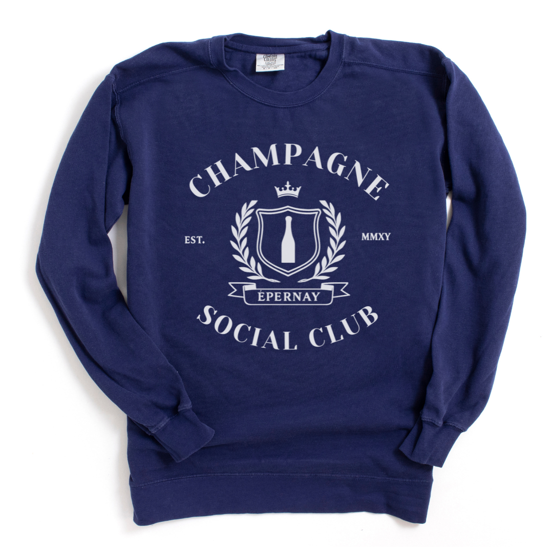 Champagne Social Club - Comfort Colors Premium Heavyweight Sweatshirt