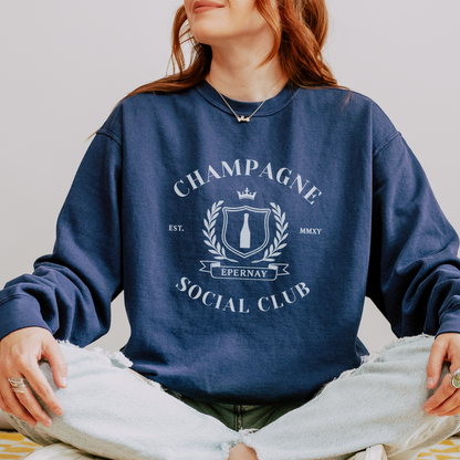 Champagne Social Club - Comfort Colors Premium Heavyweight Sweatshirt