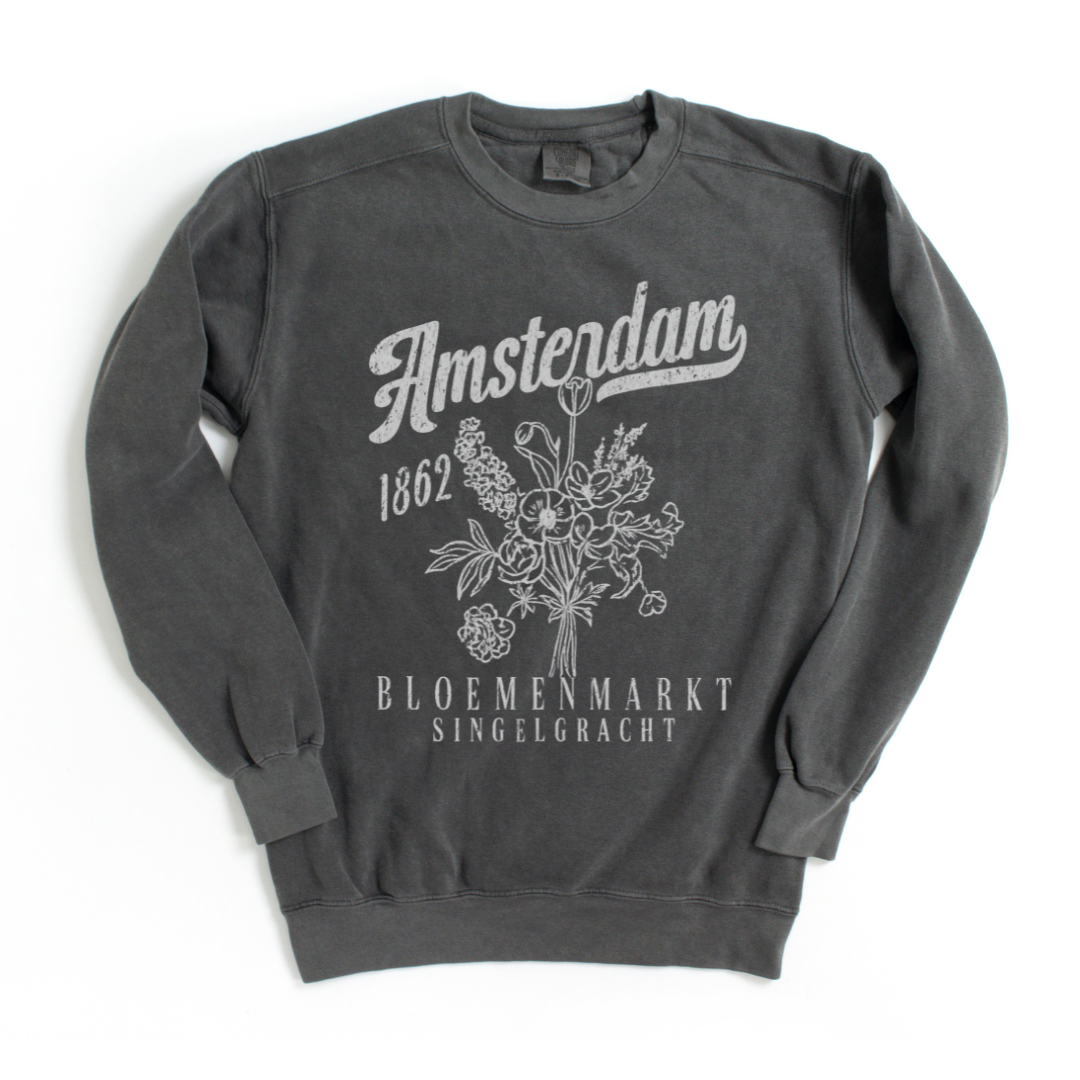 Amsterdam Flower Market - Comfort Colors Premium Heavyweight Sweatshirt
