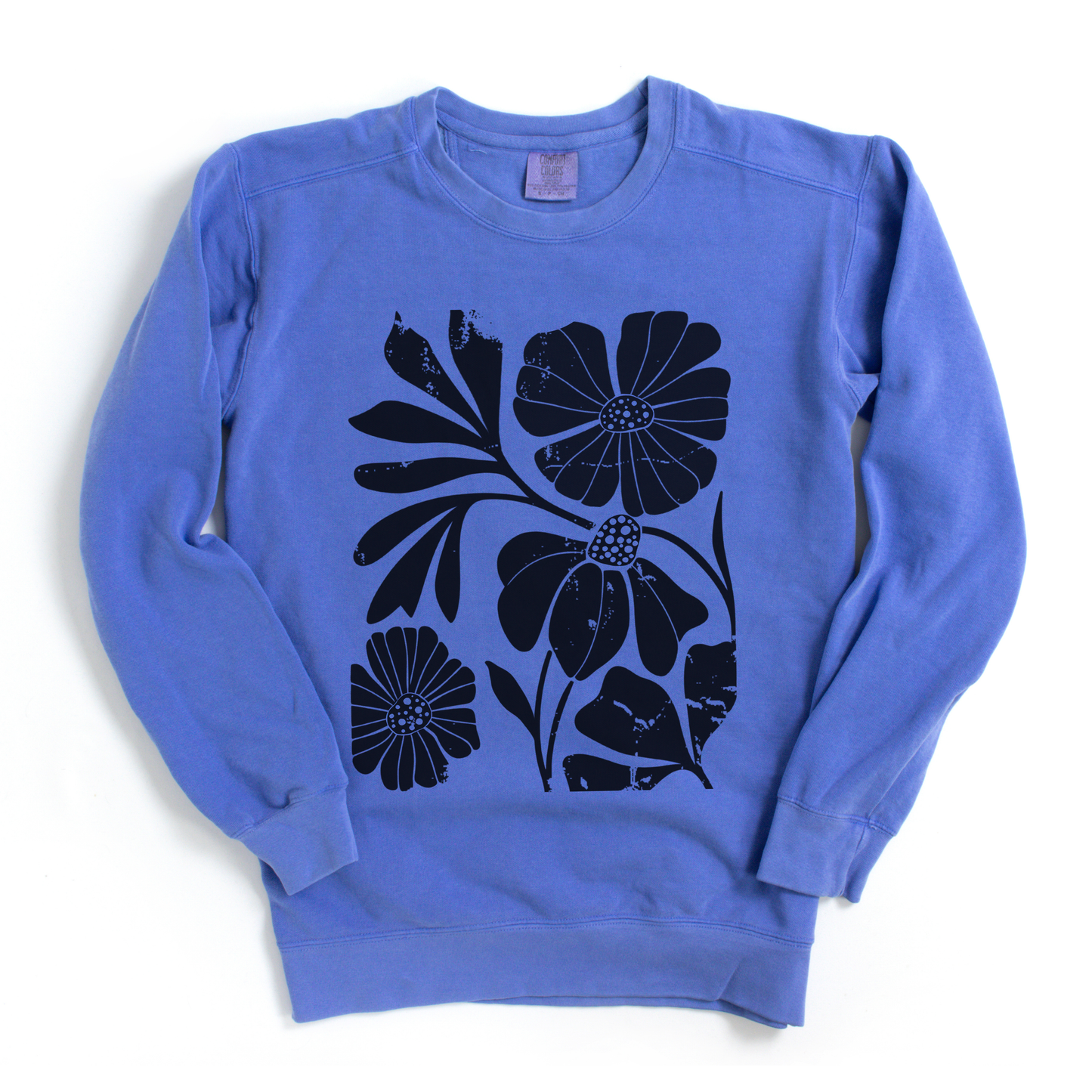 Artistic Boho Floral - Comfort Colors Premium Heavyweight Sweatshirt