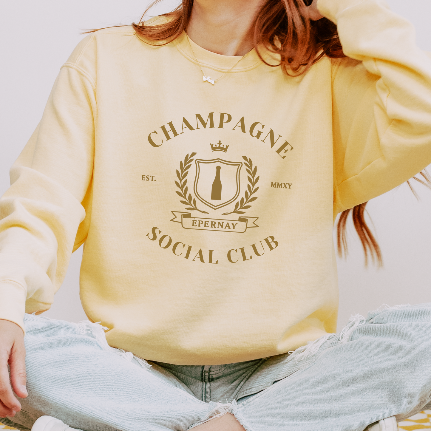 Champagne Social Club - Comfort Colors Premium Heavyweight Sweatshirt