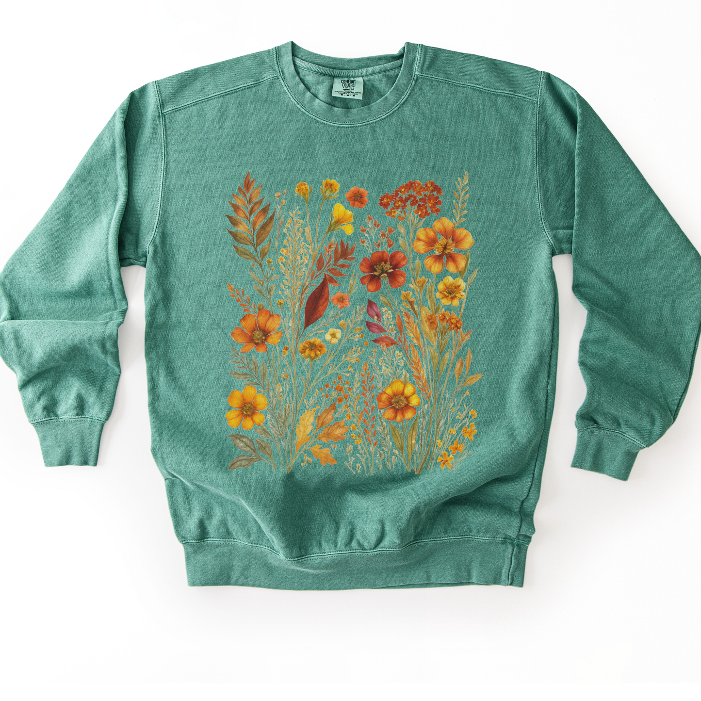 Autumn Floral - Comfort Colors Premium Heavyweight Sweatshirt