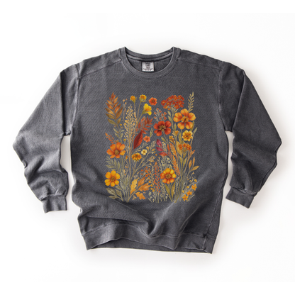 Autumn Floral - Comfort Colors Premium Heavyweight Sweatshirt