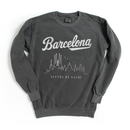 Barcelona, Dreams of Gaudi - Comfort Colors Premium Heavyweight Sweatshirt