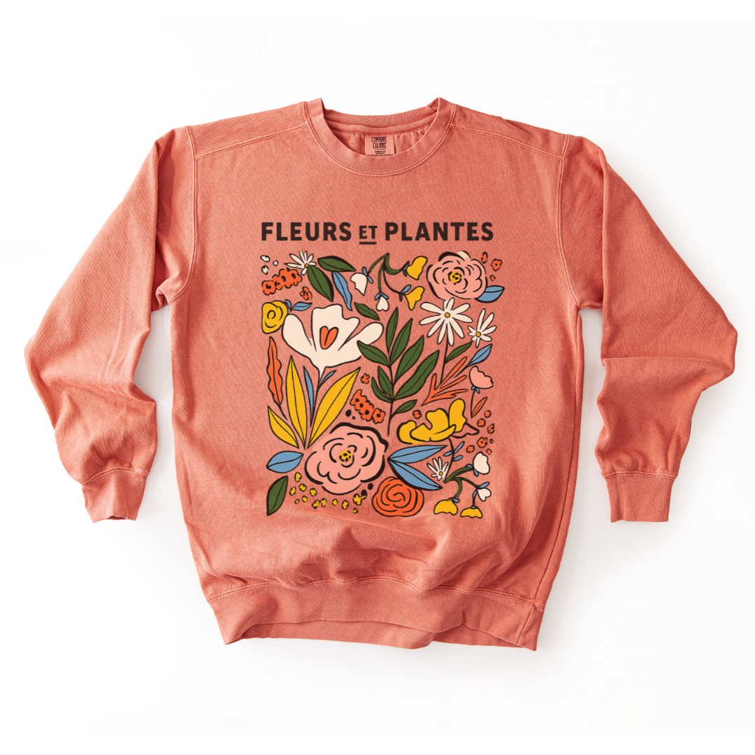 Fleurs Et Plantes - Comfort Colors Premium Heavyweight Sweatshirt