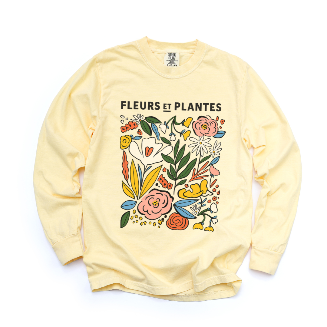Fleurs Et Plantes - Comfort Colors Premium Heavyweight Sweatshirt