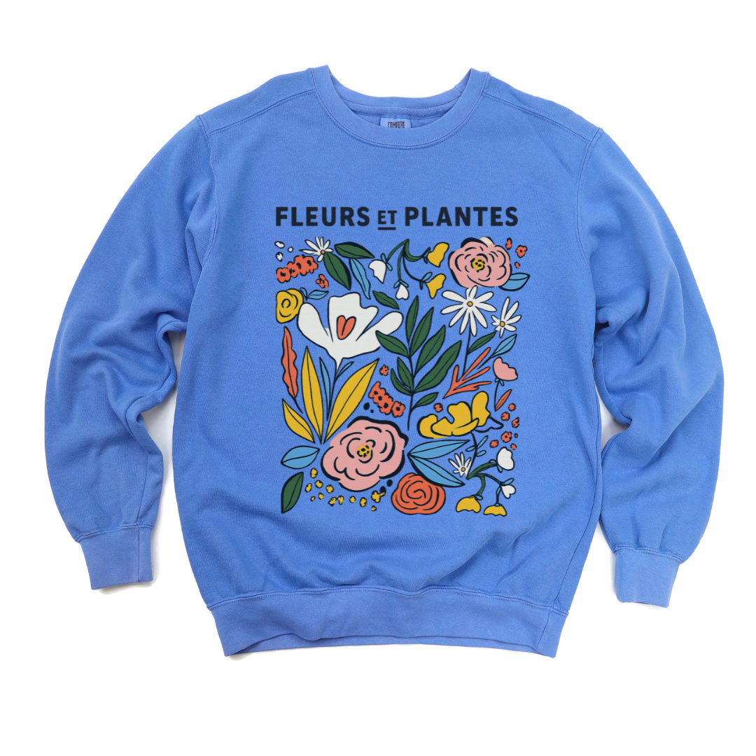 Fleurs Et Plantes - Comfort Colors Premium Heavyweight Sweatshirt