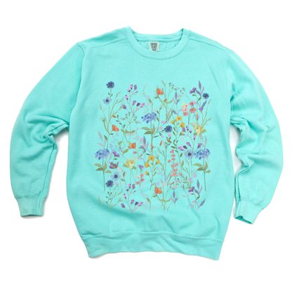 Floral Medley - Comfort Colors Premium Heavyweight Sweatshirt