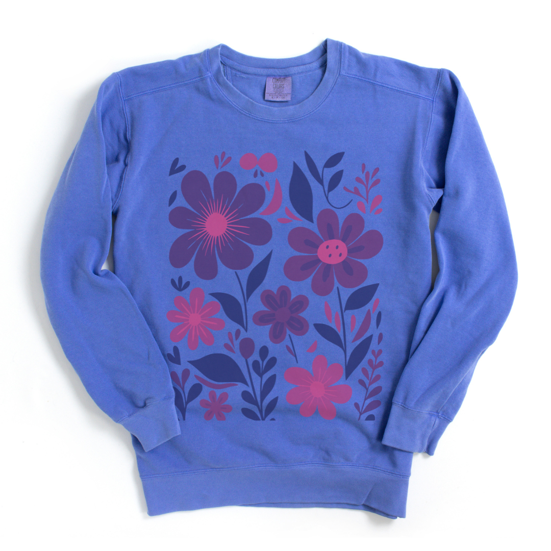 Floral Riot - Comfort Colors Premium Heavyweight Sweatshirt