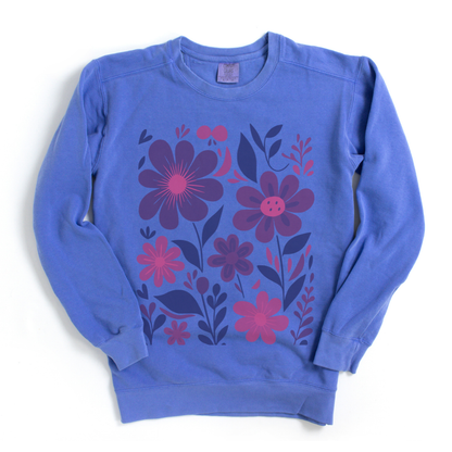 Floral Riot - Comfort Colors Premium Heavyweight Sweatshirt