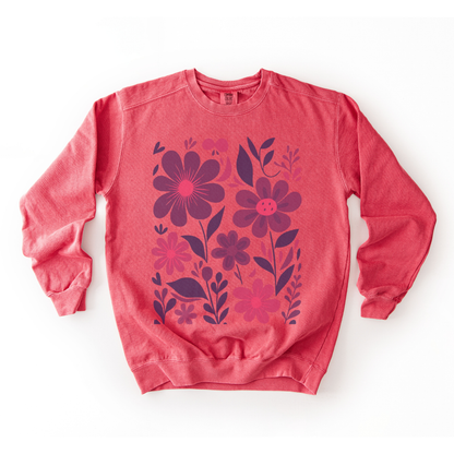 Floral Riot - Comfort Colors Premium Heavyweight Sweatshirt