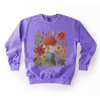 Hydrangea Bloom - Comfort Colors Premium Heavyweight Sweatshirt