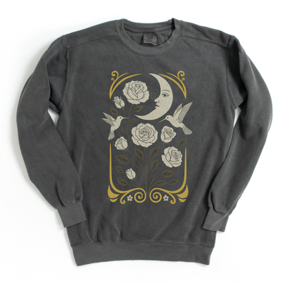 Moonlight Floral - Comfort Colors Premium Heavyweight Sweatshirt