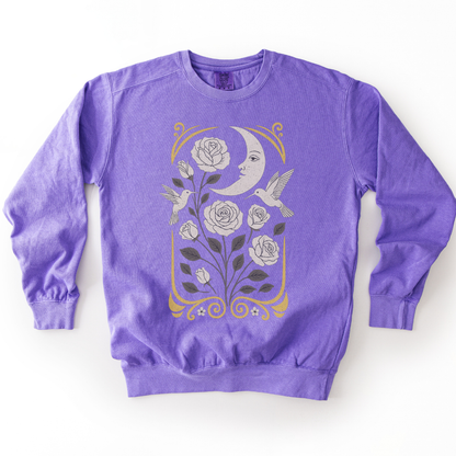 Moonlight Floral - Comfort Colors Premium Heavyweight Sweatshirt