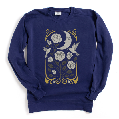 Moonlight Floral - Comfort Colors Premium Heavyweight Sweatshirt