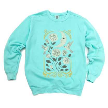 Moonlight Floral - Comfort Colors Premium Heavyweight Sweatshirt