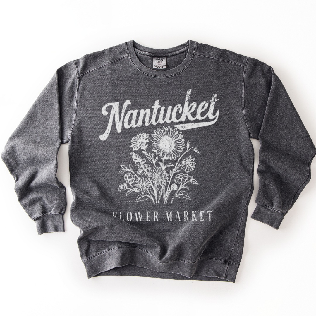 Nantucket Flower Market - Comfort Colors Premium Heavyweight Sweatshirt