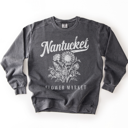 Nantucket Flower Market - Comfort Colors Premium Heavyweight Sweatshirt