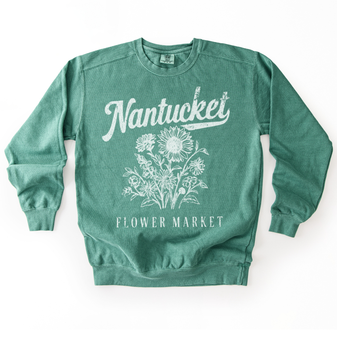 Nantucket Flower Market - Comfort Colors Premium Heavyweight Sweatshirt
