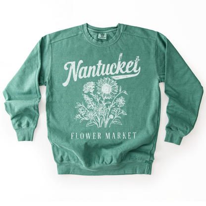 Nantucket Flower Market - Comfort Colors Premium Heavyweight Sweatshirt