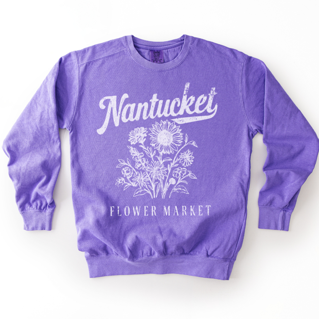 Nantucket Flower Market - Comfort Colors Premium Heavyweight Sweatshirt